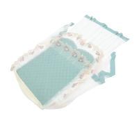 DOITOOL Washing Machine Protective Cover Dustproof Dust Covers for Washing Machine Blue Decorative Suede-like Laced Home Laundry Room Accessory