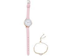 DOITOOL Watch Convenient Pu and Material Time, Lightweight Alloy Stylish Casual with Bracelet Set, Accurate to Wear Or Take Birthday Or Anniversary Women for