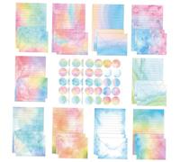 DOITOOL Watercolor Paper Letter Kit Decorative Writing Stationery Set with Envelopes Elegant Floral Design for Thank You Notes Poems Love Letters and Calligraphy Practice