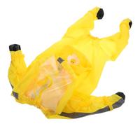 DOITOOL Waterproof Dog Raincoat for Small Dogs 2.5-4kg with Full Coverage, Leash Holder, Reflective Strip and Foot Cover, Yellow Pet Rain Jacket for Outdoor Walks