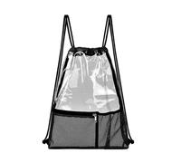 DOITOOL Waterproof Drawstring Backpack Portable Gym Bag for Travel and Hiking Made of Pvc and Polyester with High Transparency and Easy to Clean Design