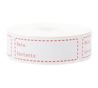 DOITOOL Waterproof for Labeling Many Things with Strong Stickiness Food Storage Labels on Red Glassine Paper Including Bottles and Storage Containers, for Freezer Labels and Fridge