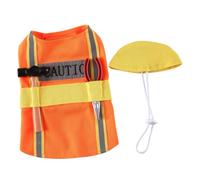 DOITOOL Wear-resistant Engineer Appearance Puppy Costume Polyester Decorative Dog Clothes for Pets Adorable Cosplay Outfit for Festival Birthday Halloween and Daily Walks Xl