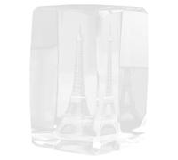 DOITOOL Wear Resistant Rock Crystal Quartz Eiffel Tower Ornament with Simple Artistic Design, Practical 3d Architecture Model Table Decor for Office Or Home