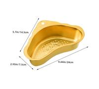 DOITOOL Wear-Resistant Stainless Steel Triangle Sink Drain Basket for Kitchen Compact Hanging Filter Rack for Leftover Straining and Vegetable Draining Smooth Edges Gold Finish