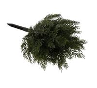 DOITOOL Weatherproof Artificial Cypress Christmas Cedar Topiary Ball with Ground Spike Faux Evergreen Shrubs for Front Porch Garden Indoor Outdoor Decorative Plant