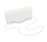 DOITOOL Wedding Simple Capacity Chain for in Clutch Medium Bag with Women Or White Handbag and Glitter Material Unique Style Evening Formal Outfit Or Banquet