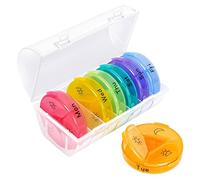 DOITOOL Weekly Pill Organizer and Prevent Forgetting to Take Medicine with 21 Compartments Dispenser Easy to Carry for Elders for Outdoor and Travel Use