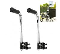 DOITOOL Wheelchair Handle Extenders - 2 Pcs Stainless Steel Push Extensions | Universal Quick-Release Clamps, Ergonomic Upright Posture Support to Reduce Caregiver Back Strain during Daily Transport Use