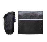 DOITOOL Wheelchair Storage Bag Adjustable Clip On/Off Straps Black Waterproof Nylon Hanging Pouch for Mobility Device Trolley Scooter