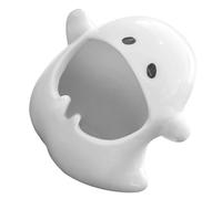 DOITOOL White Ceramic Ashtray with Ghost Modeling Decorative Ash Container for Home and Office Unique Smokeless Ashtray and Key Tray for Smokers