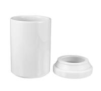 DOITOOL White Ceramic Storage Jar with Airtight Lid 6.22 Inch Tea Caddy for Loose Tea Sugar Coffee Kitchen Organization Nordic Style White Canister Pasta Jars