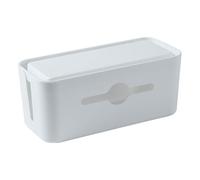 DOITOOL White Data Cable Storage Box with Heat Dissipation Design and Rounded Corners for Home Use Abs Material Cable Tidy Organiser in Multiple Application Scenarios