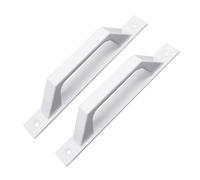DOITOOL White Door Pull Handles 2 Pack Aluminium Flat Back Interior Window Cabinet Hardware 7.87 Inch for Home and Office