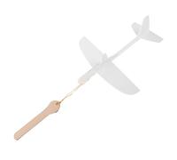 DOITOOL White Foam Glider Airplane for Outdoor Fun with Smooth Flying Experience, DIY Design and Unfinished Paintable Model and Adults