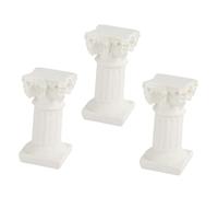 DOITOOL White Resin Roman Column Statue Set of 3 for Photography Props
