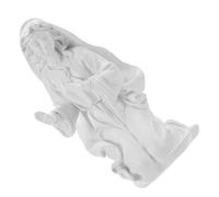 DOITOOL White Virgin Mary Statue Resin Figurine Miniature Religious Sculpture Catholic Blessed Mother Decor for Tabletop Devotion and Home Display