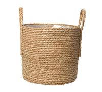 DOITOOL Wicker Plant Basket, 25cm Retro Straw Flowerpot Woven Basket Multipurpose Indoor Plant Planter Home Decor Storage Container