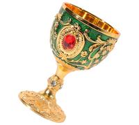 DOITOOL Wine Cup with Stable Structure and Easy to Hold Design European Style Vintage 30ml Alloy Liquor Shot Glass for Home, Bar, Wedding and Festival Use