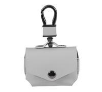DOITOOL Wireless Earphone Protector Case Cover Imitation Leather Headset Shell with Metal Buckle Lost Compatible for Airpods Grey