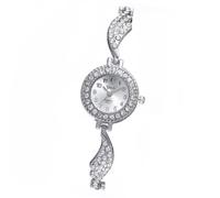 DOITOOL Womens Silver Watch Featuring Rhinestone Wing Shapes with Quartz Movement, Zinc Alloy Material, No Fading and No Oxidation, for Party Or Dating Occasions as A Stylish Ladies