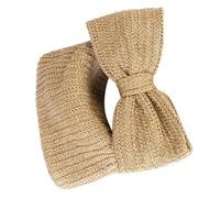 DOITOOL Womens Straw Clutch Bag with Bow Knot, Lightweight Woven Handheld Handbag in Khaki, Large Capacity Summer Bag for Many Occasions and Vacation