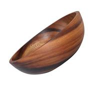 DOITOOL Wooden Bowl for Food, Round Wood Salad Bowl, Acacia Bowls, Serving Bowl for Rice Fruit Nuts Soup Snacks