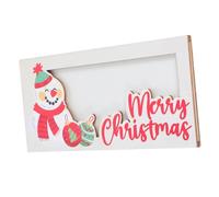 DOITOOL Wooden Christmas Money Holder Snowman Themed Card Wallet Festive Holiday Party Favor Cash Box Compact Portable Xmas Gift Decor