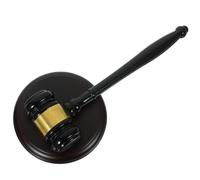DOITOOL Wooden Judge Gavel with Sound Block Lightweight Portable Auction Hammer for Courtroom Role Play Safe Wood Material Practical Design for Judges and Legal Events