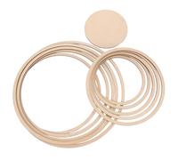 DOITOOL Wooden Round Pottery Tools Set - 11Pcs Concentric Circle Cutting Guide Rails (15-35cm) - Lightweight Beech Wood Clay Molds and Ceramic Trimming Templates for Studio Artists and Beginners