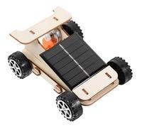 DOITOOL Wooden Solar Powered Car Kit, DIY STEM Science Experiment for Kids 8-12, Educational Building Toy, No Battery Needed Physics Model, Science Fair Project