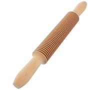 DOITOOL Wooden Spaghetti Pasta Roller and Dough Cutter with Comfortable Grip, 13 Inch Beech Wood Tool for Kitchen Cooking and Dining Room