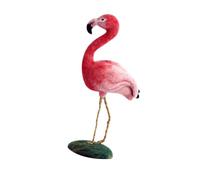 DOITOOL Wool Felt Flamingo DIY Kit Complete Handmade Felting Materials for Beginners with Bright Colored Wool Felt Crafts Tools Flamingo Ornament Gift for Women and Home Decoration