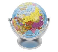 DOITOOL World Globe Stand Small Blue Desktop Globe Geography Adornment Educational Tabletop for Adults Office and Study Decoration