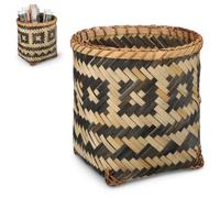 DOITOOL Woven Bamboo Waste Paper Bin, 20 cm Decorative Basket