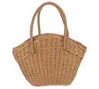 DOITOOL Woven Storage Bag Fashion Pouch Paper Rope Material Damage Resistance Keeps Belongings Safe Women Party Large Capacity Handbag