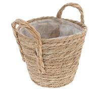 DOITOOL Woven Straw Plant Pot 8 Inch Rattan Planter Seagrass Basket Handcrafted Indoor Flower Pot for Home Decor and Japandi Style