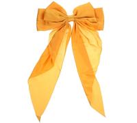 DOITOOL Yellow Bowknot Hair Clip for Large Silk and Metal Hair Barrette Clip with Elegant Bow Design for Wedding and Anniversary