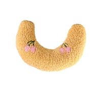 DOITOOL Yellow Pet Sleeping Pillow for Cats and Dogs, U-shaped Neck Protection Cushion Made of Soft Polyester Simple Design, for Defending the Cervical Spine and Ensuring Comfortable Rest