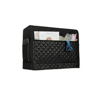 DOITOOL Zipper Sewing Machine Dust Cover with Oxford for Home Use Protective Storage Case with Side Pocket for Sewing Accessories Easy-Clean Foldable Black Machine Cover