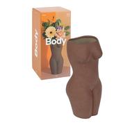 DOIY | Flower Vase | Body Vase | Grey Vase For Flowers | Ceramic Vase | Small Vases For Table Decoration & Home Decor Accessories | Flower Vases For Living Room Decor | Quirky Vases For Flowers | XL