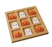 Doiyislem Board Games Family | Logic Wood XO Chess | Halloween Travel Chess Toy for School Night Dinner Enjoyment At Home Beach Car Camping Airplane