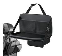 Doiyislem Car Back Seat Organizer - Auto Backseat Storage with Tray | PU Leather Seat Back Organizer with Foldable Tray for Road, Trip, Driving, Camping