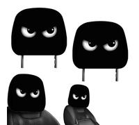 Doiyislem Car Seat Headrest Cover - Funny Halloween Head Rest Covers with Big Eyes,Auto Interiors Decor for Fall Racing Event Daily Commuting Holiday Driving Trip Party