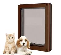 Doiyislem Cat Door, Flap Barrier Cat Door for Wall, Child-Safe Barrier Pet Supplies with Mounting Kit for Puppy Window Exterior Wall Bedroom Apartment Living Room Home Interior