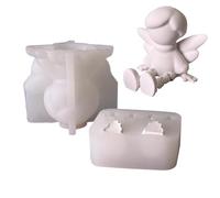 Doiyislem Christmas Candle Making Molds - Scented Candle Molds - Festive Home Decor Craft Moulds for Aromatherapy Soap Aromatic Wax Art Craft Polymer Paste Creative Projects