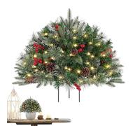 Doiyislem Christmas Tree Urn Filler - Prelit Filler Outdoor Christmas Tree | Sparkling Light Branches Decor for Winter Holiday Cemetery Pathway Outside Yard Fall Table Nativity Scene