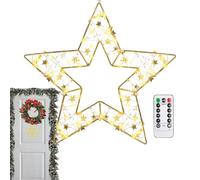 Doiyislem Christmas Window Decorations Lights | 8 Modes Indoor Decorations - Star Silhouette Twinkle Light with Timer - for Home Bedroom Front Door Holiday Party Winter Celebration
