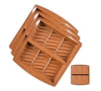 Doiyislem Deep Chocolate Bar Mold - Thick Break-Apart Chocolate Bar Mold for Stuffed - 6 Cavity Flexible Non-Stick Mould for Crafting Home Holiday Party Favor Truffle Kids Activity
