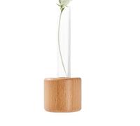 Doiyislem Hydroponics Plant Pot Magnetic - Wooden Flower Planter Refrigerator Magnets,Test Tube Vase Magnet Fridge for Modern Home for Kitchen, Dining Room